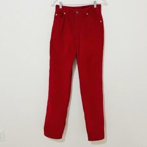 Vintage Levi's Red Corduroy Pants High Rise Women's Size 11
